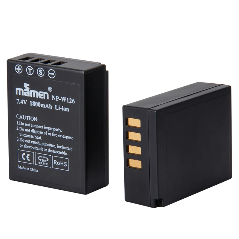 AMS-Mamen 2 шт. 1800 мАч NP W126S NP-W126 W126 Fujifilm цифровая камера батарея + USB LCD двойное зарядное