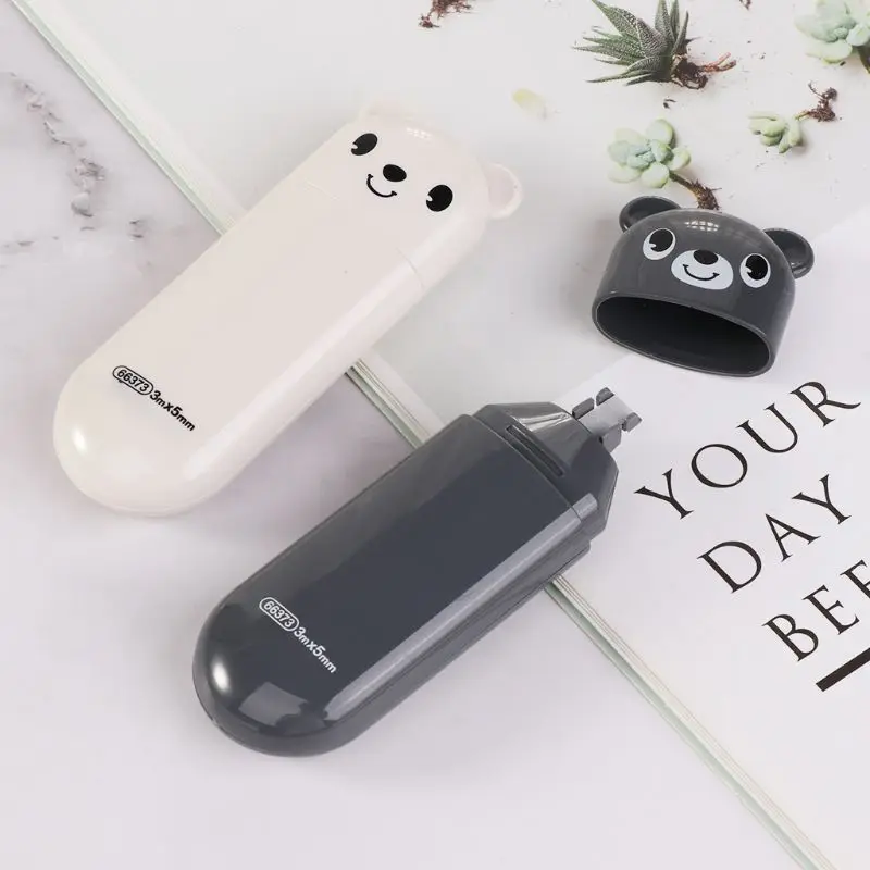 

2 Piece Set Kawaii Bear Design Correction Tape Student Stationery School Supplies Office Accessories