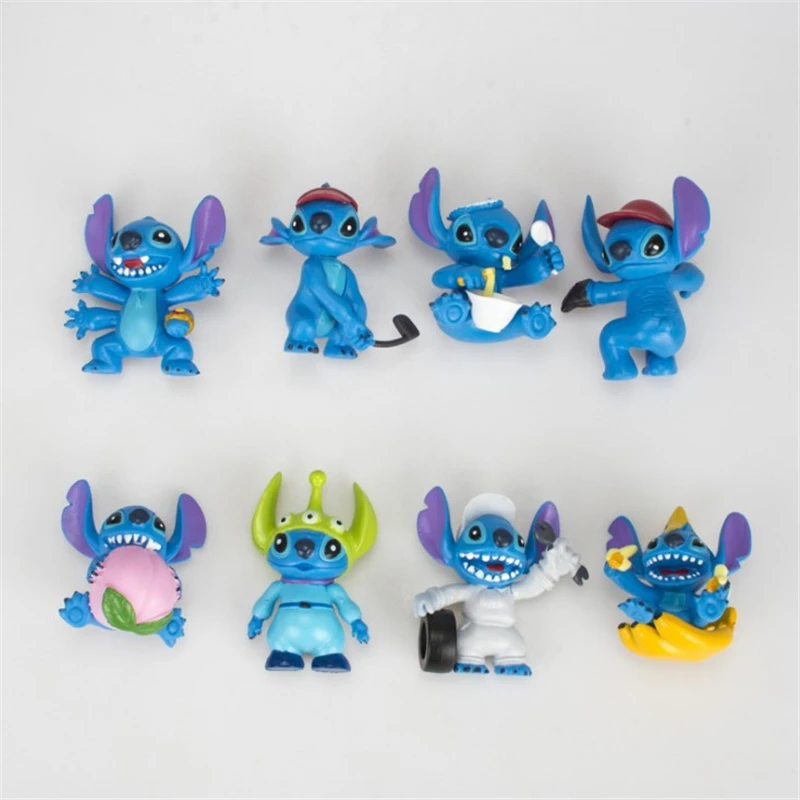 24Pcs/set Lilo &amp Stitch 6cm Action Figure Posture Anime Decoration Collection Figurine Toy model for children gift | Игрушки и хобби