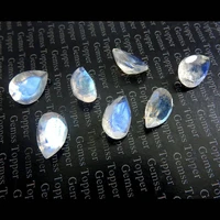 beautiful blue fire moonstone 5x7mm natural rainbow moonstone pear faceted loose gemstone