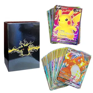 100pcs pokemon v vmax cards new display english version pokémon shining cards playing game charizard collection booster kids toy free global ship