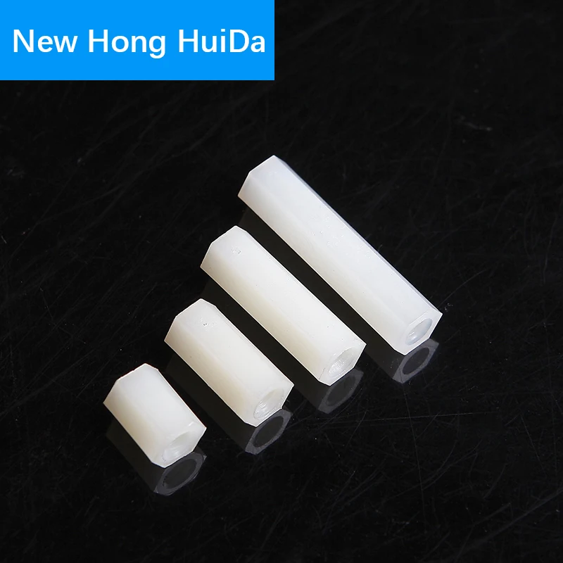 

M2 M2.5 M3 M4 Black White Nylon Hex Female Standoff Plastic Mount Hexagon Thread PCB Motherboard Spacer Pillar Board Nut