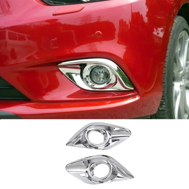 

2 шт., хромированные накладки на передние противотуманные фары для Mazda 6 Atenza 2013 2014 2015 2016 2017 2018