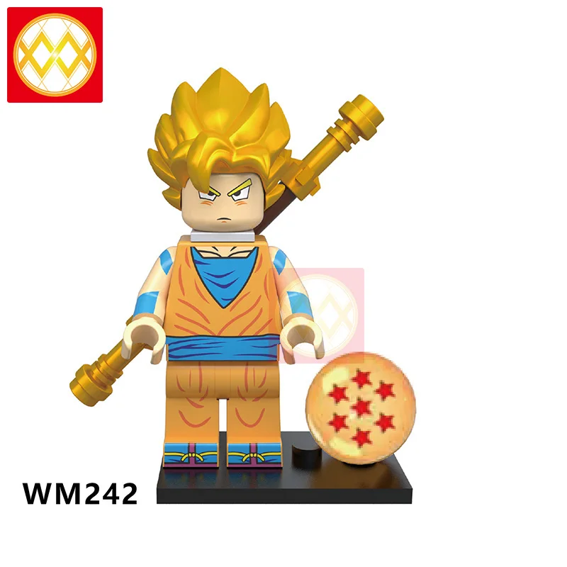 WM242 Dragon Ball Z строительные блоки Гоку Вегета Мастер Роши криллин стволы супер Saiyans Аниме Коллекция игрушек для детей Подарки - Цвет: WM242