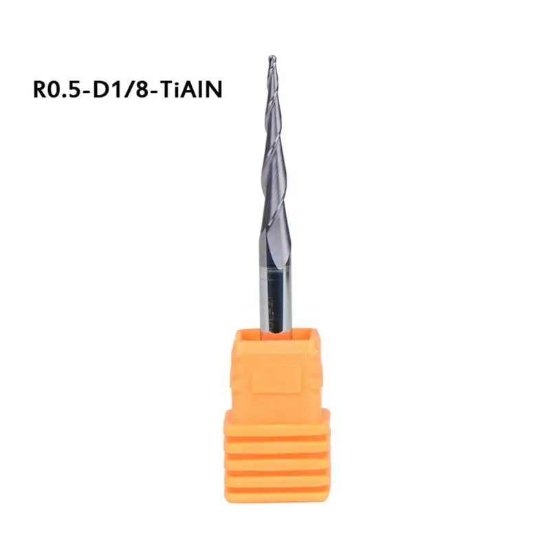 

2 Flutes End mill Milling With Plastic Box Tool Equipment Radius 0.5mm