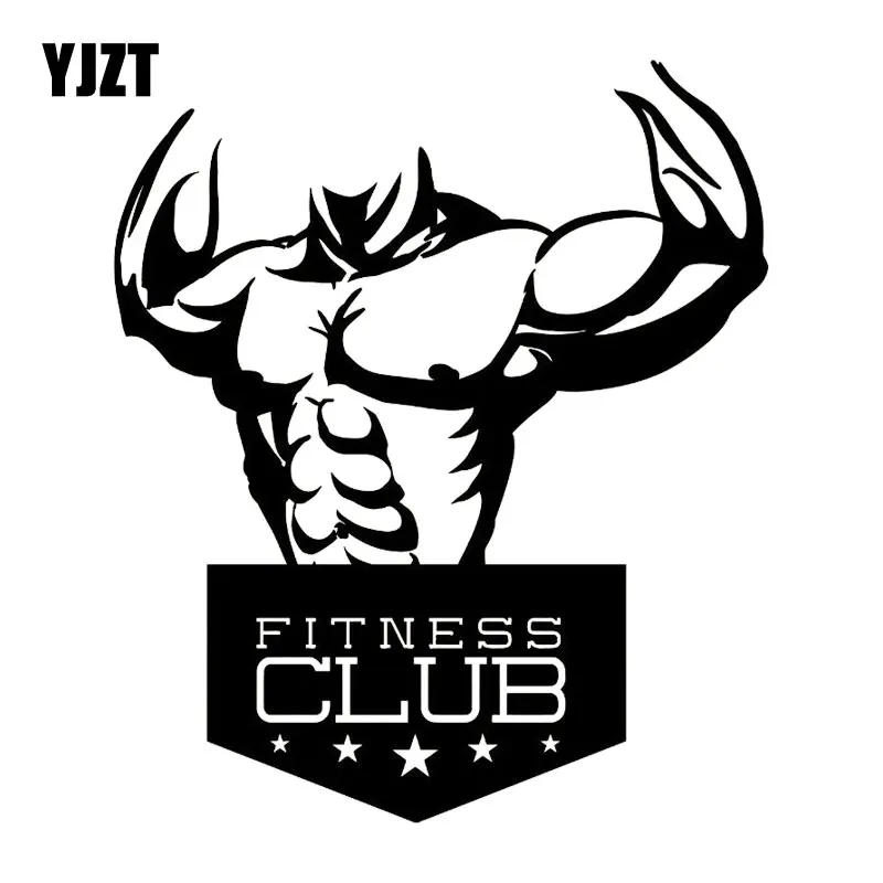 

YJZT 14,7 м * 17,1 см, Стикеры для фитнеса, спортзала, атлетического бодибилдинга, модные наклейки, виниловые Стильные наклейки для автомобиля, чер...