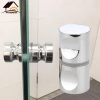 myhomera door handle glass door knob fits 10 80mm thick door puller push bathroom shower cabinet handles drawer silver brushed