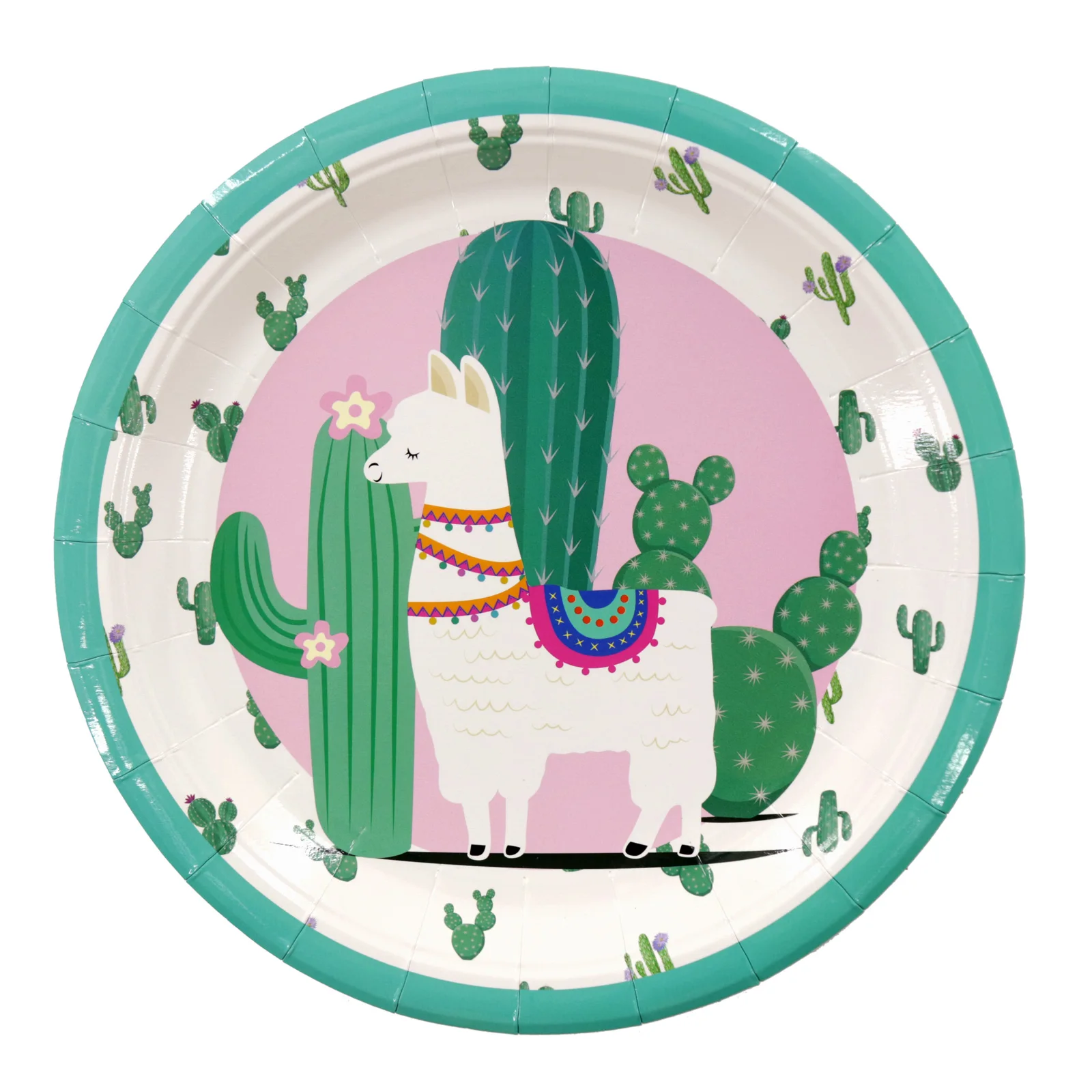 Лама Альпака кактус одноразовая посуда набор бумажные тарелки и стаканы