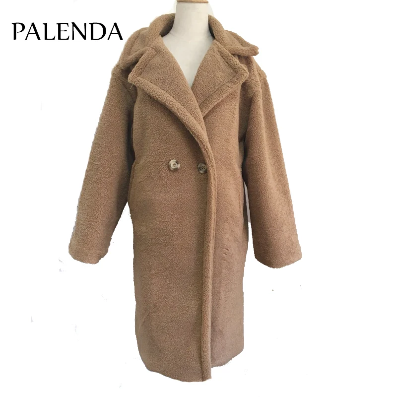 Новинка Тедди пальто из искусственного меха Женское зимнее длинное