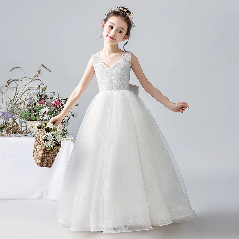 Детское платье высокого качества принцессы для девочек со шлейфом супер