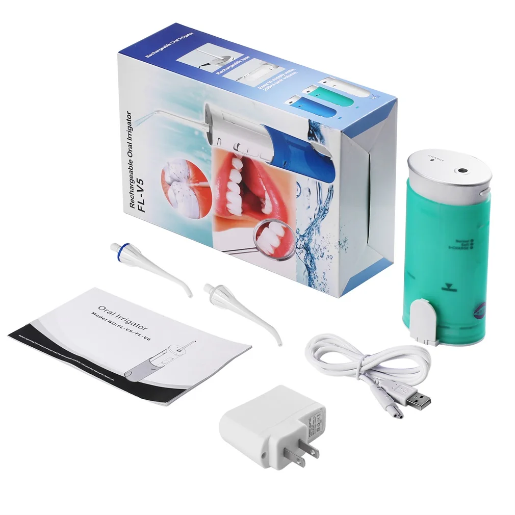 

Portable Comfortable Dental Water Flosser Battery Operated with Collapsible Design Electric Oral Irrigator for Travel