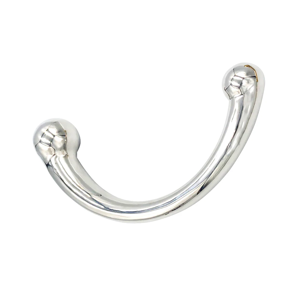 Взрослые секс игрушки массажный палочка G Нержавеющая сталь двойной конец чистый