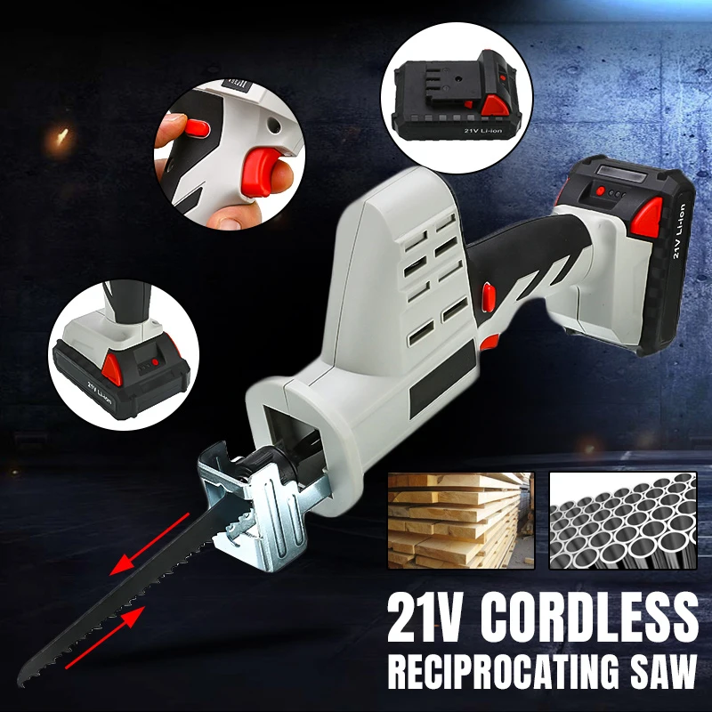 Портативная беспроводная сабельная пила 21 в электрическая 1500 мАч литий ионный