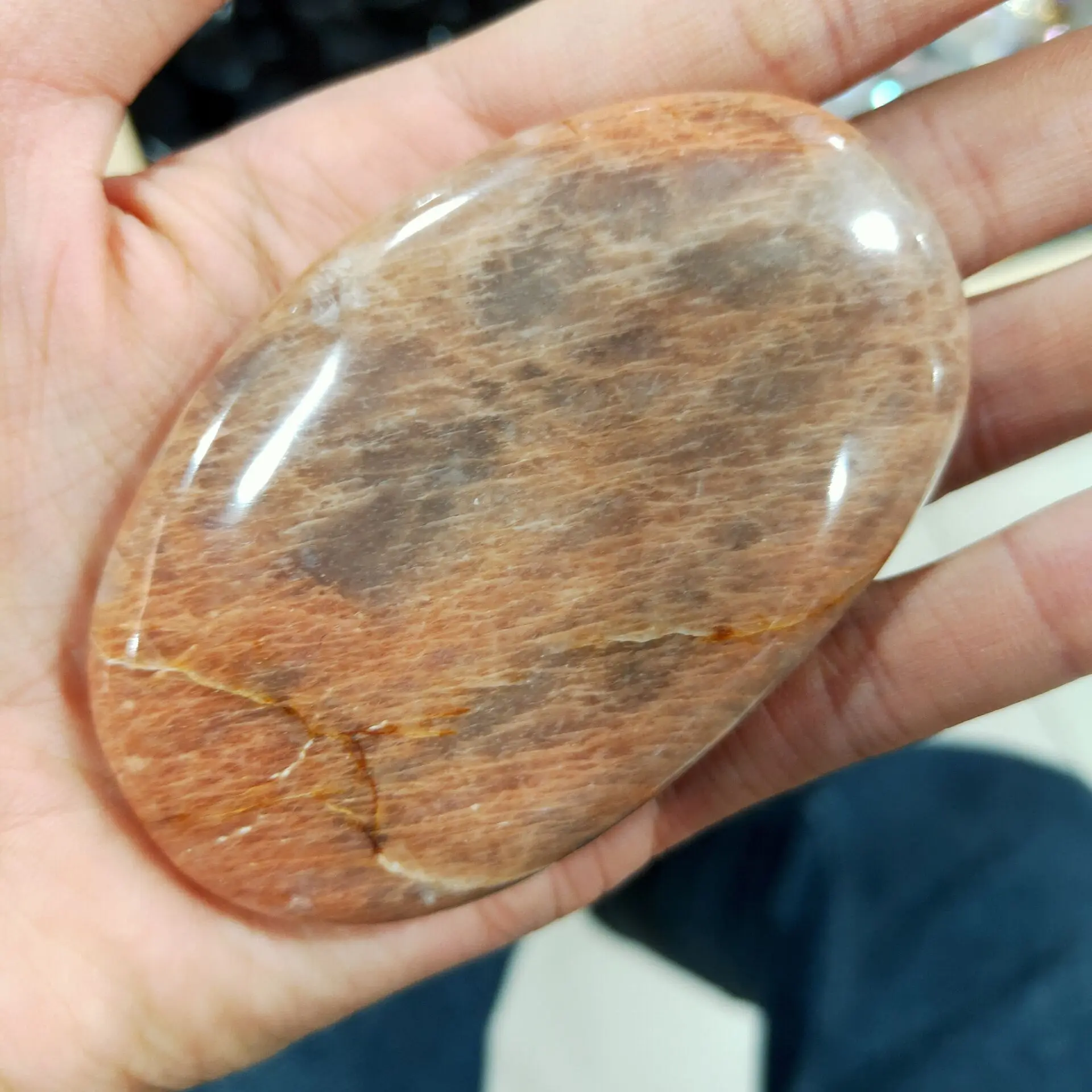 

1pcs Natural yellow moonstone, quartz mineral crystal, gem reiki healing fine home decoration