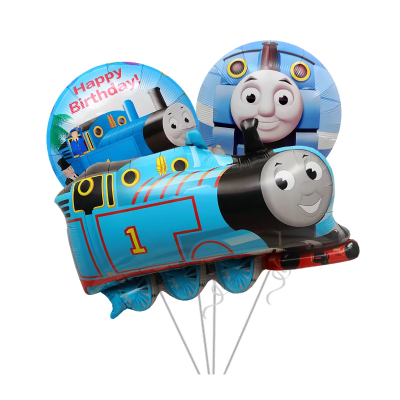 3 шт./компл. синий поезд алюминиевая пленка воздушные шары с днем рождения