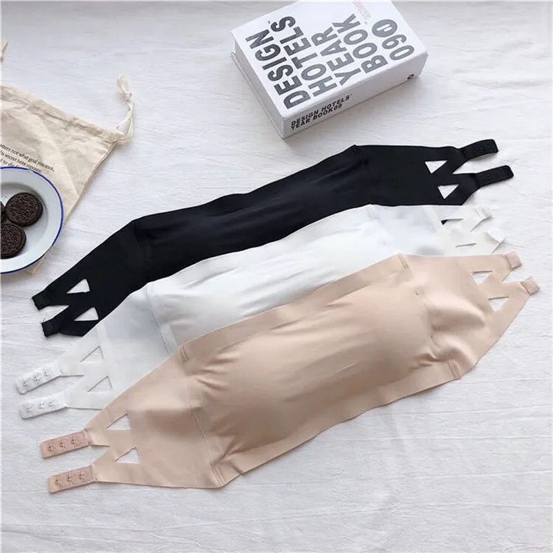 Summer Strapless Wireless Sexy Tube Bra Soft Push Up Seamless Bras Women Crop Tops Top Lingerie | Женская одежда