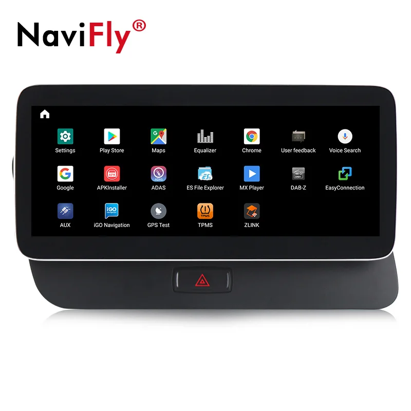 Navifly Android 10 0 25 дюймов gps навигация автомобильный DVD плеер мультимедийный для Audi Q5 8R