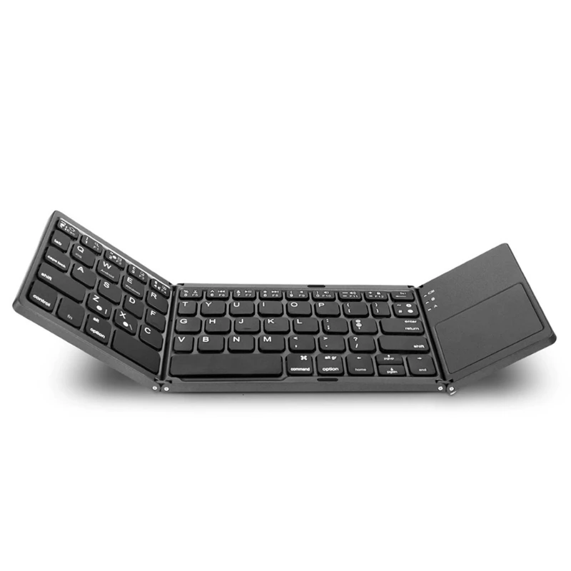 

Mini Folding Wireless Bluetooth Keyboard Rechargeable Keypad with Touchpad Mini Keyboard for IOs/android/Windows Tablet