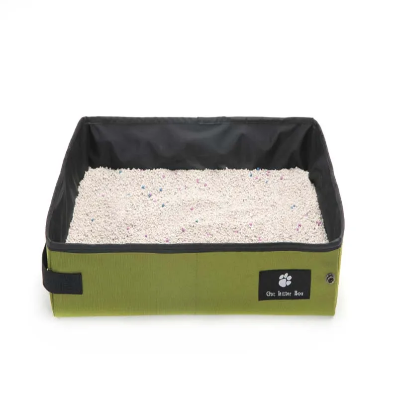 Foldable Cat Pet Litter Box Waterproof Outdoor Travel Toilet Case for Dogs Animal Little Tray | Дом и сад