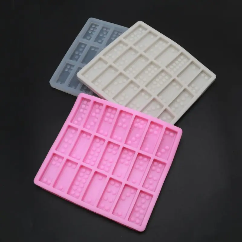 

Silicone Dominoes Mold Chocolates Cake Candy Polymer Clay Dominoes Epoxy Resin Mold Dominoes Game Casino Fun Art Crafts