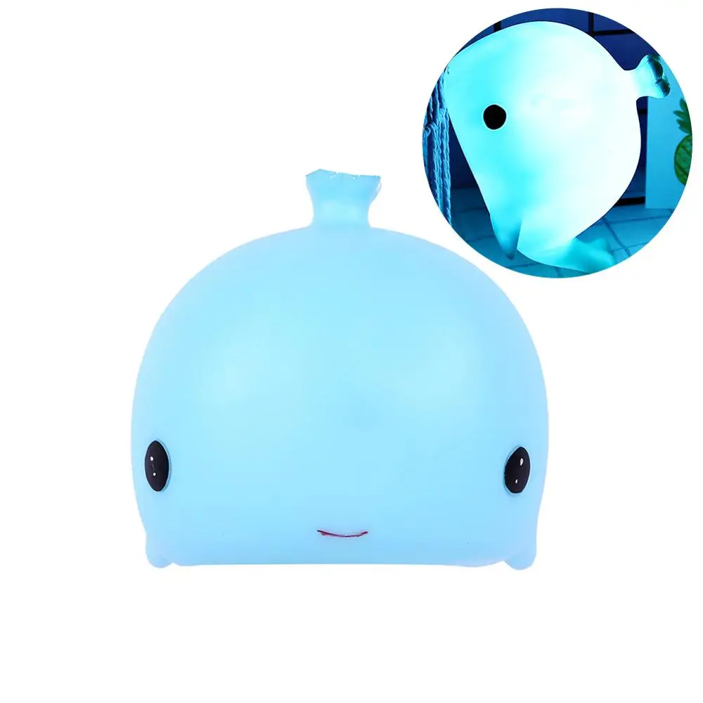 

Cute Cartoon Whale Shape LED Night Light Battery Operated Kids Bedroom Lamp