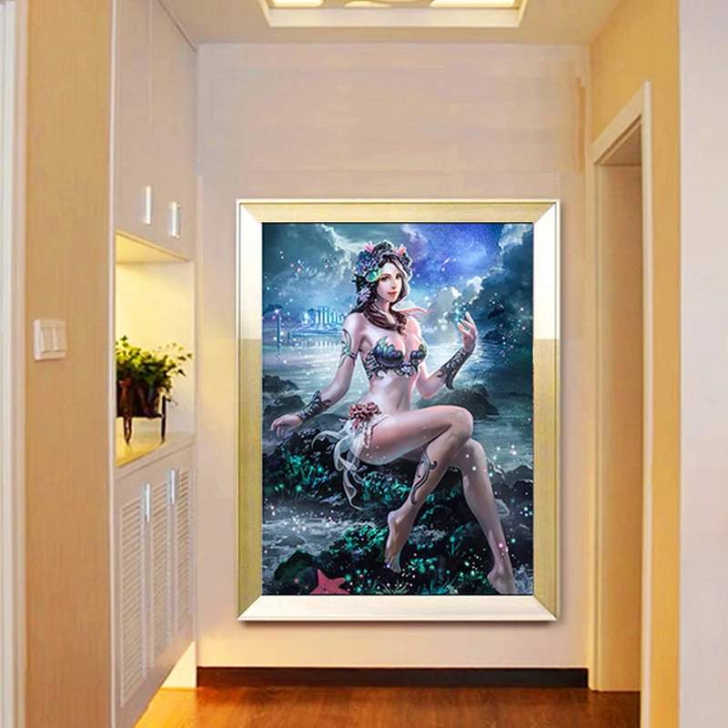 

DIY Diamond Painting Character Beauty Diamond Embroidery Mosaic Full Round Rhinestones Sale Pictures Flower Home Decor Art Gifts