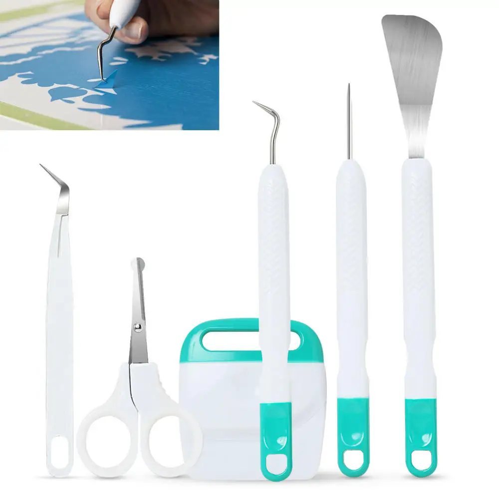 

Craft Vinyl Weeding Tool Set Dried Flower Basic Handmade Tools DIY Kit Silhouettes Cameos Lettering Scrapbooking