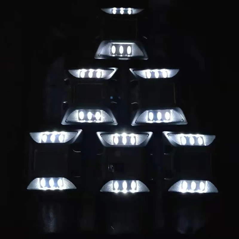 Waterproof LED Solar Powered Road Stud Light Reflective Ground Warning | Безопасность и защита