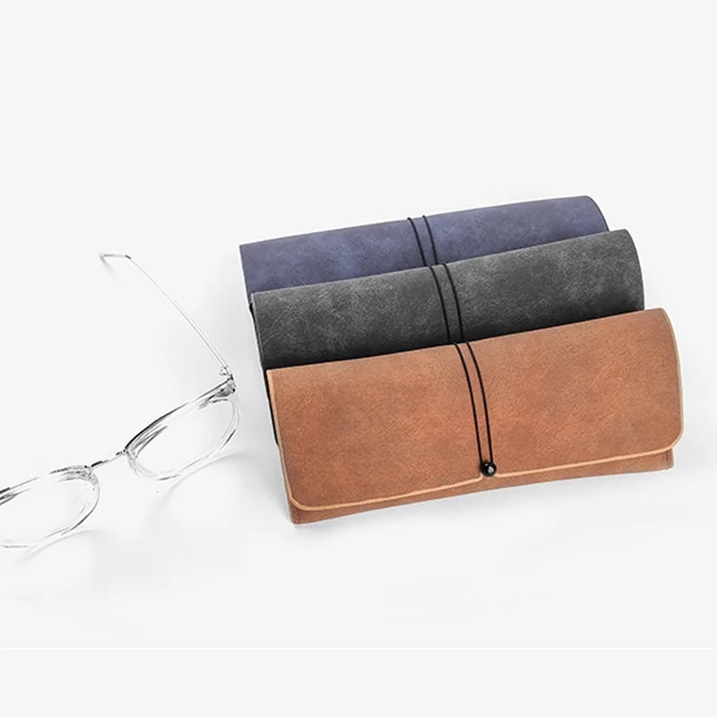 

Fashion Men Women Glasses Case PU Leather Cover Sunglasses Case Portable Soft Glasses Box Pouch Bag Accessories