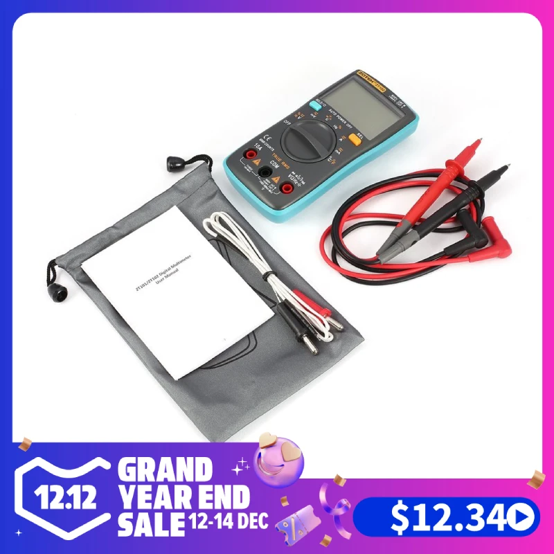 ZOTEK ZT102 мини 6000 отсчетов Автоматический диапазон цифровой мультиметр AC/DC тестер напряжения тока с измерением температуры
