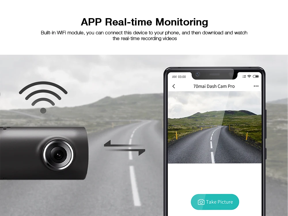 Xiaomi 70 mai Dash Cam 1S 130 градусов беспроводной Смарт WiFi Автомобильный видеорегистратор 1920X1080 P Full HD ночная версия g-сенсор