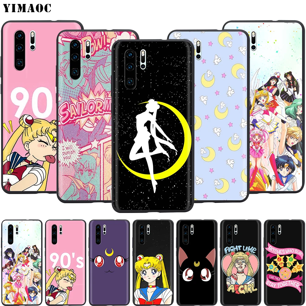 Силиконовый чехол YIMAOC Sailor Moon для Huawei Mate 10 P8 P9 P10 P20 Lite Pro P Y7 Y9 Smart Mini 2017 2018|Бамперы| |