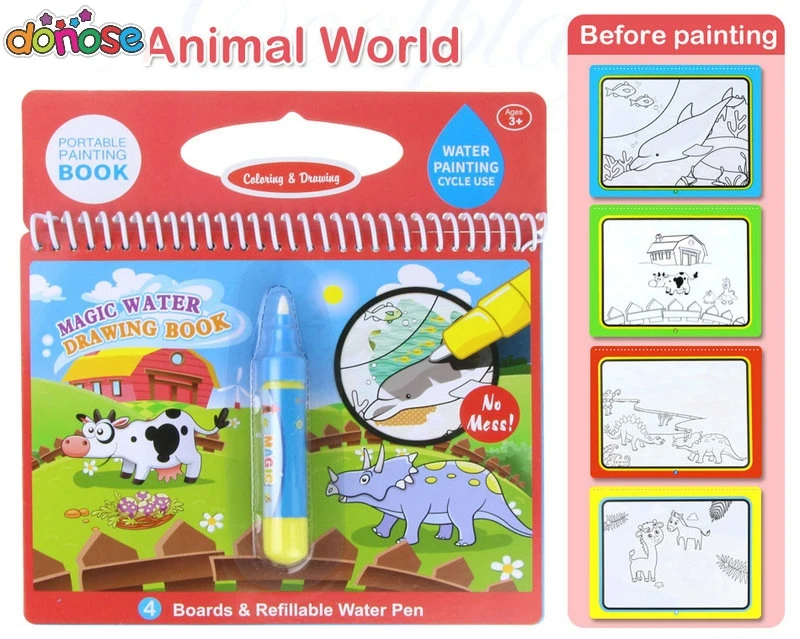 Волшебная книжка для рисования водой раскраска и волшебная ручка доска детей