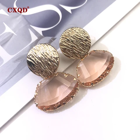 CXQD висячие серьги из стекла