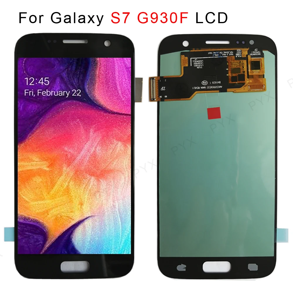 Регулируемый ЖК дисплей для Galaxy S7 SM G930F с сенсорным дигитайзером в сборе Samsung G930