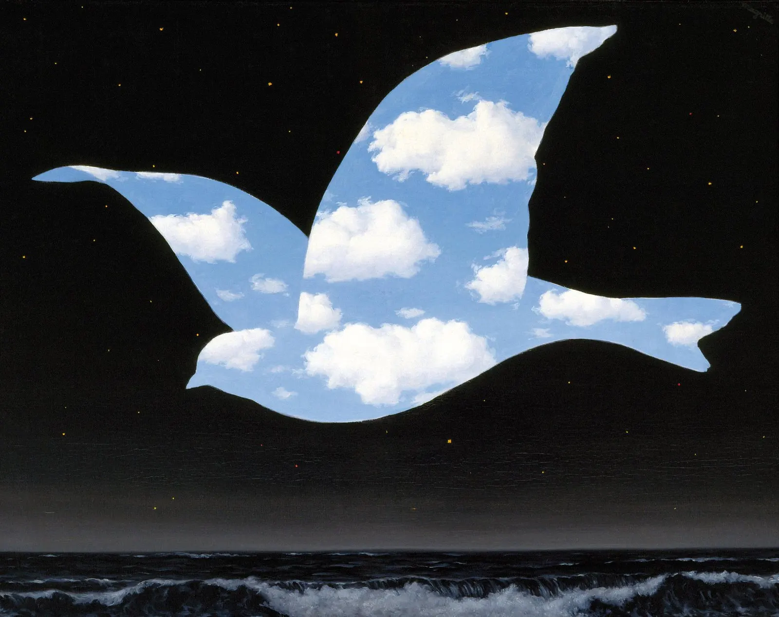 Картина на холсте Rene Magritte для ясновидения винтажные постеры из крафт бумаги