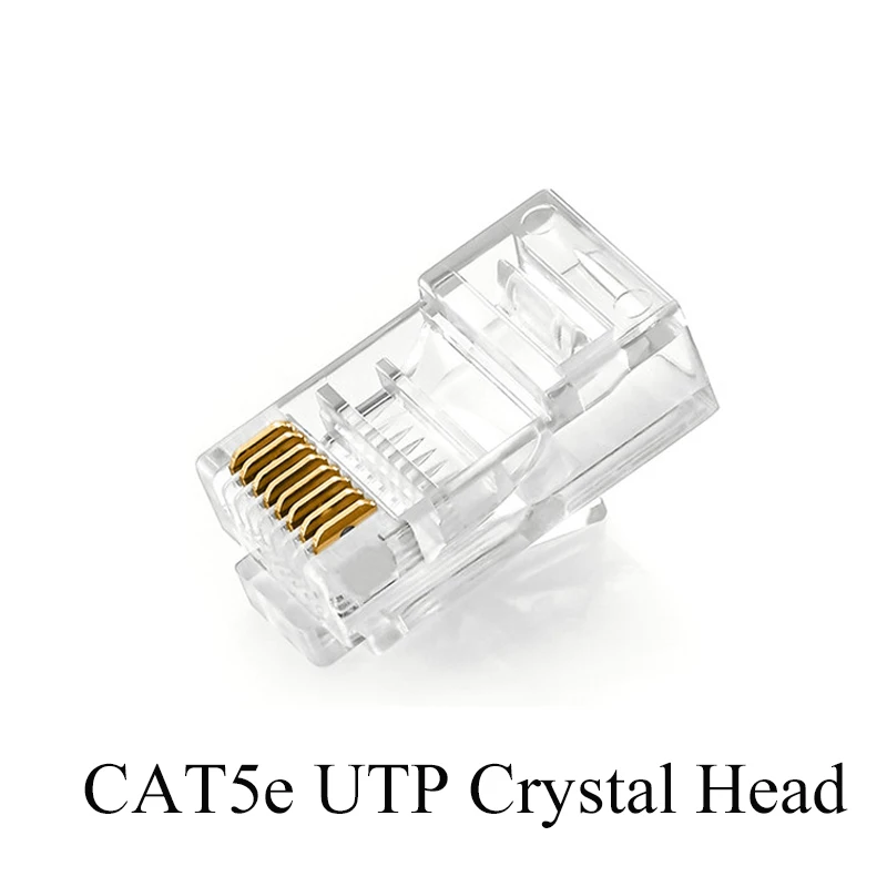 CAT5e сетевой кабель Conector Хрустальная головка Ethernet RJ45 UTP RJ 45 цифровые кабели