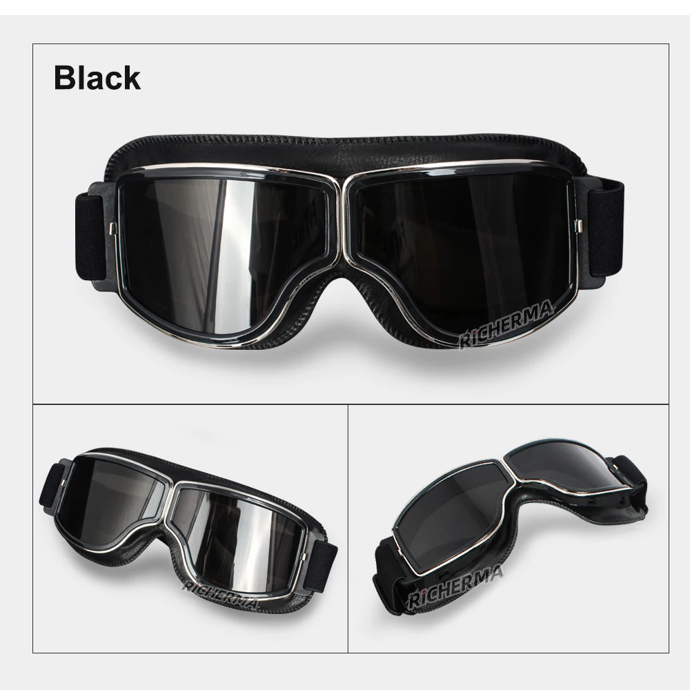 Мужские и женские винтажные очки для езды на мотоцикле велоспорта авиаторы с