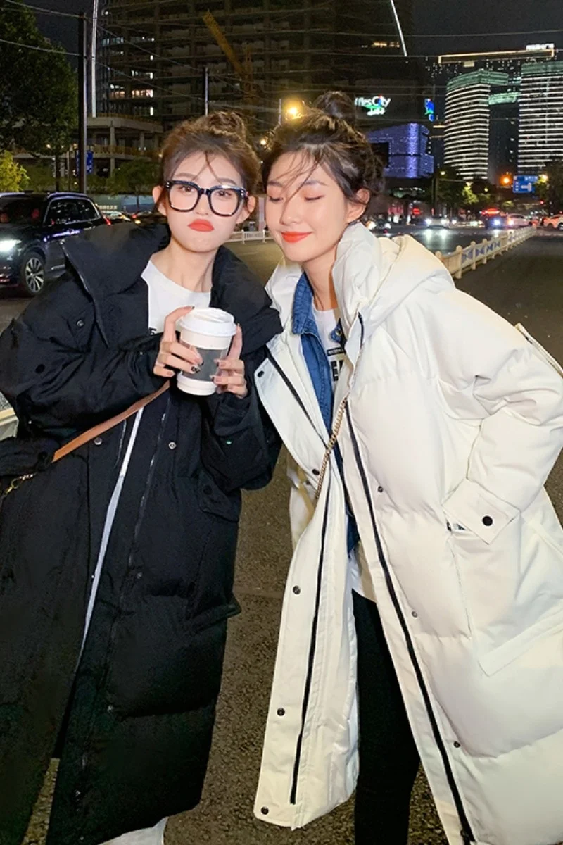 Winter Women Loose Parkas Jacket Casual Black Thick Warm Windproof Parkas Coat 2021 Fashion Female outwear Long parkas