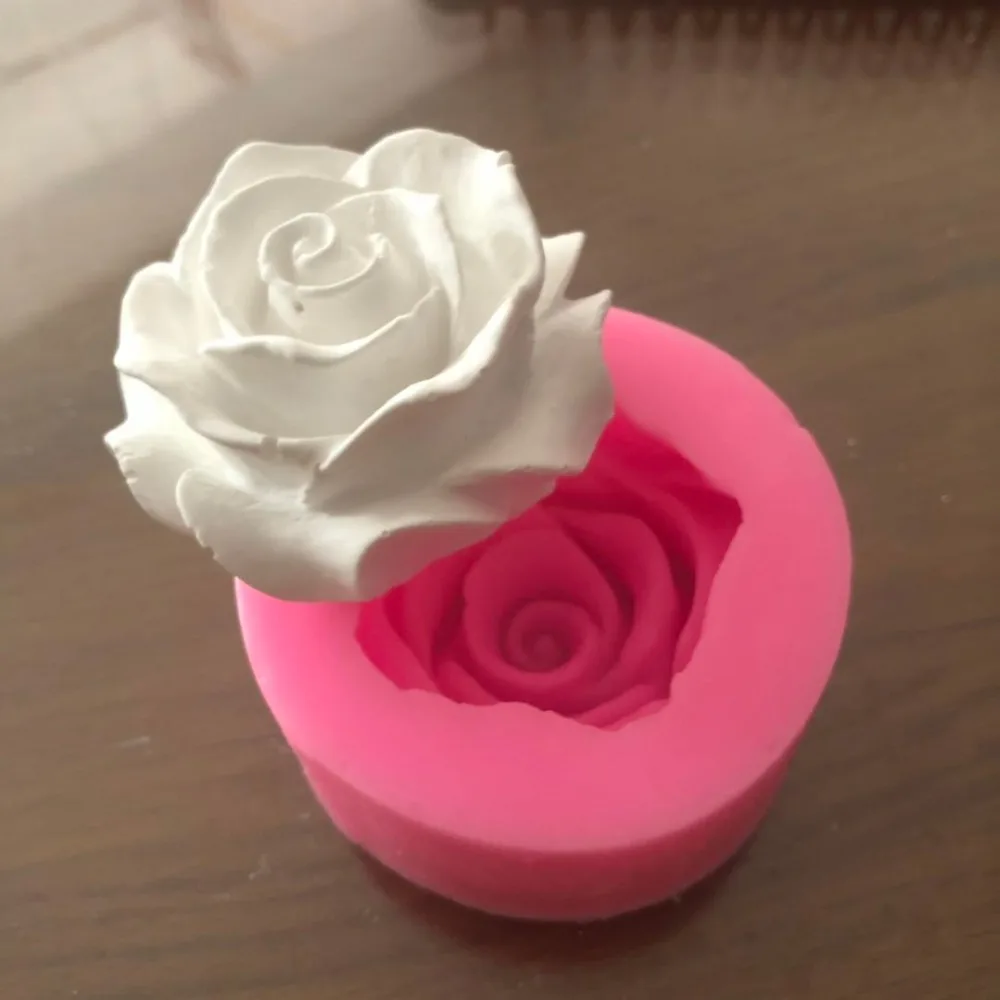 

5PCS Flower Bloom Rose shape Silicone Fondant Soap 3D Cake Mold Cupcake Jelly Candy Chocolate Decoration Baking Tool Moulds