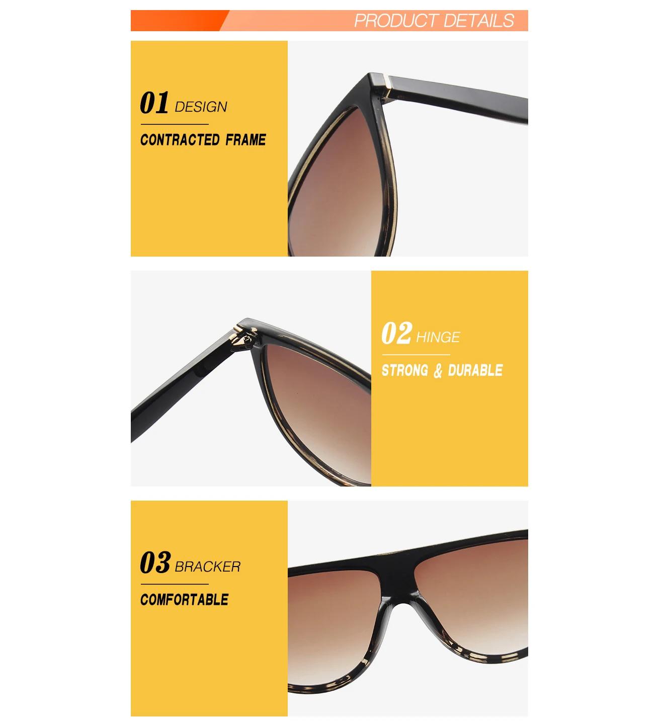 

Retro Big Frame Sunglasses Glasses Fashion Trend Street Shooting Ins Bright Black Female Sunglasses Driving Travel Glasses