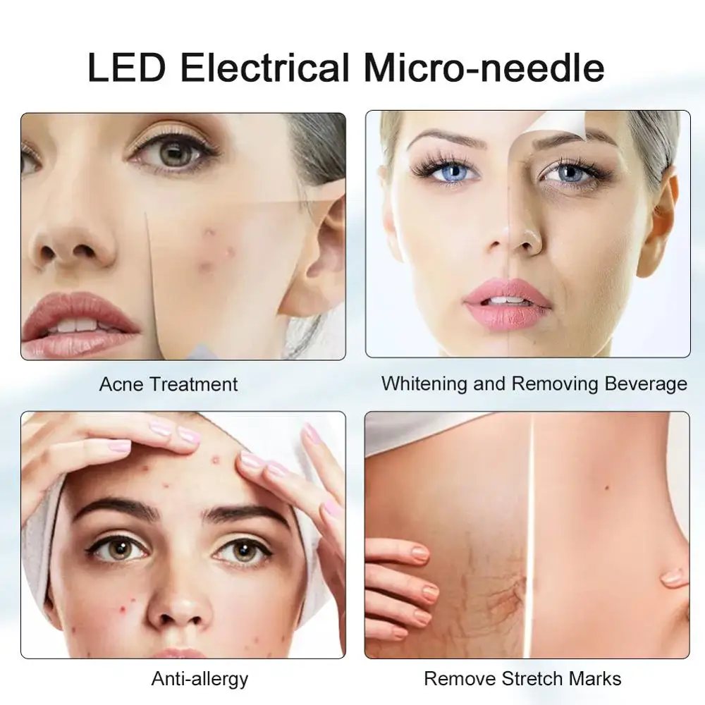 

5Gears 3D Electric Microblading Machine Skin Anti Age Acne Wrinkle Removal MTS Insert 7 LED Color Light Photon Needle Beauty New
