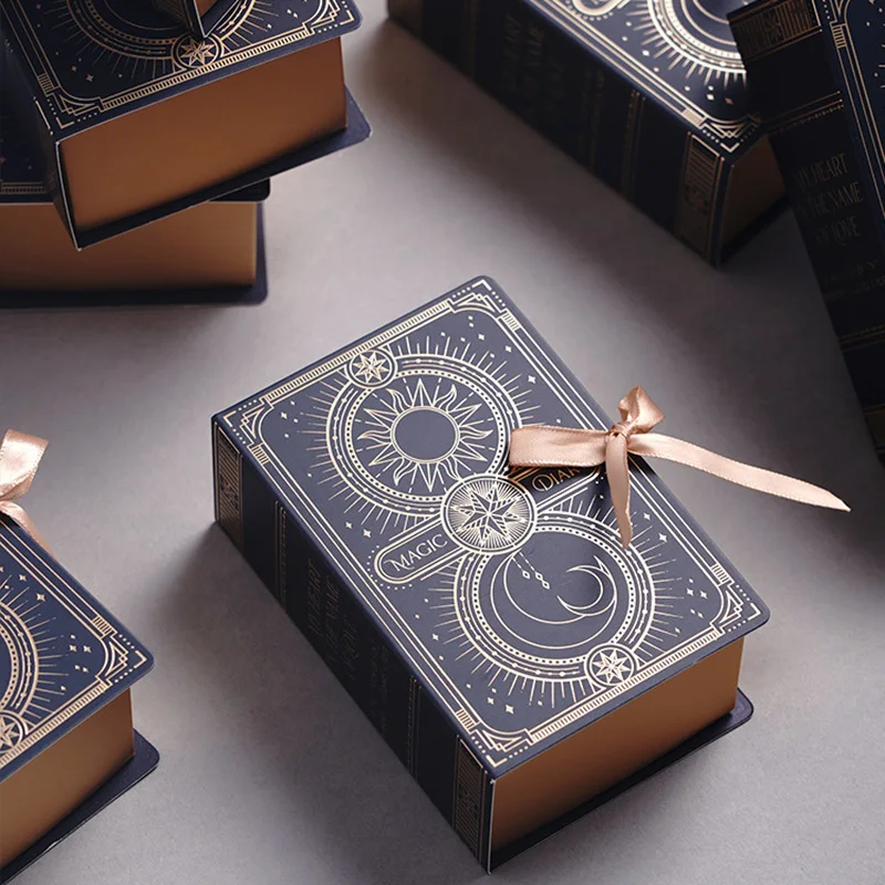 Новинка подарочная коробка Magic Book Изысканная бронзовая Свадебная для конфет