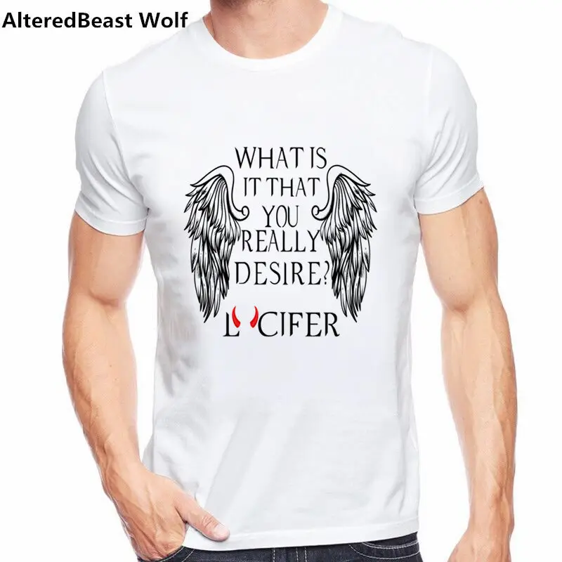 Мужская футболка с принтом Save Lucifer morningstar Повседневная в уличном стиле 2019|Мужские