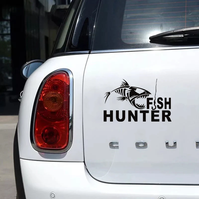 CS-1824# funny vinyl car sticker Fish Hunter waterproof multiple sizes decal for auto stickers styling on bumper | Автомобили и