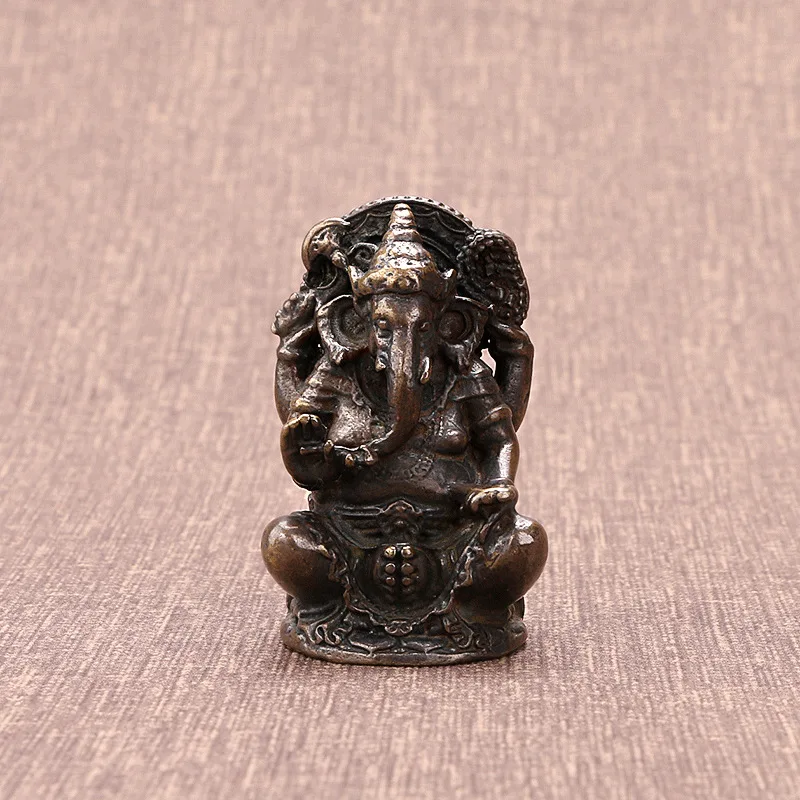 

Southeast Asia Elephant God Statue Figurines Home Decor Ornaments Antique Copper Thailand Elephant Crafts Tea Pet Miniatures