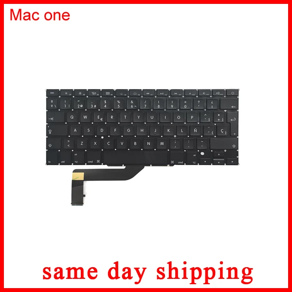 Новая испанская клавиатура SP A1398 для ноутбука Macbook Pro Retina 15 дюймов с винтами 2012-2015