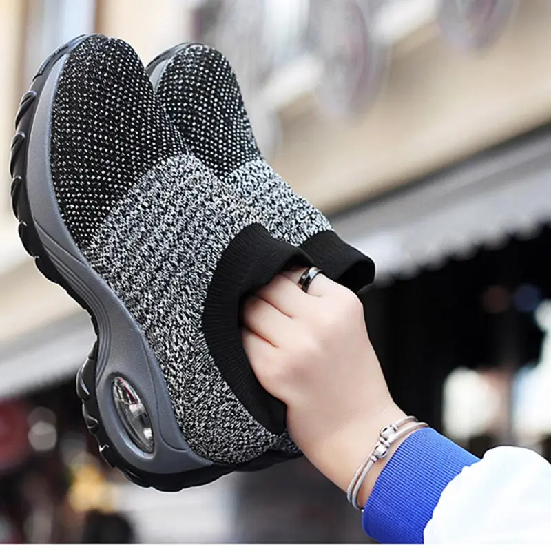

Large Size Platform Slip-on Sock Sneakers Women Running Shoes 2021 Summer Sports Shoes for Women Sneakers Woman Sport GME-1874