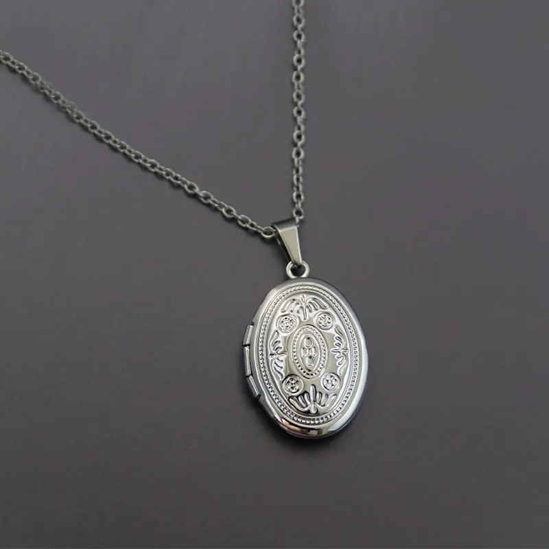 1 шт. Овальный Цветок Кулон фоторамка ожерелье золотые подвески плавающий