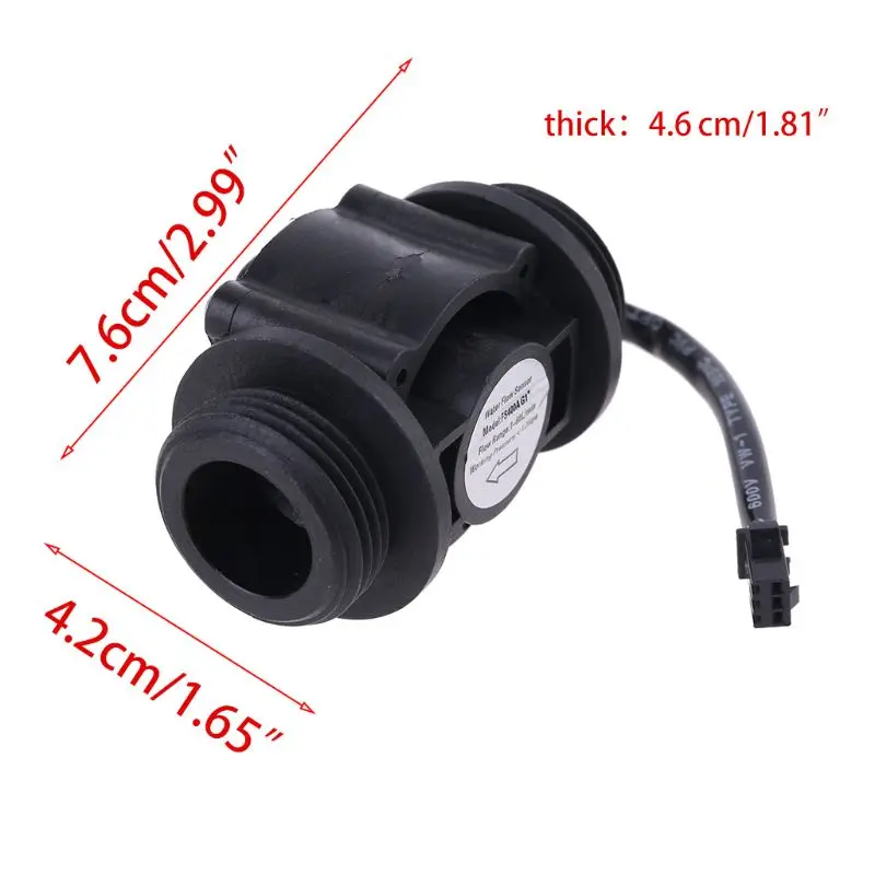 

2021 New G1" Water Flow Hall Effect Sensor Switch Flow Meter Flowmeter Counter 1-60L/min